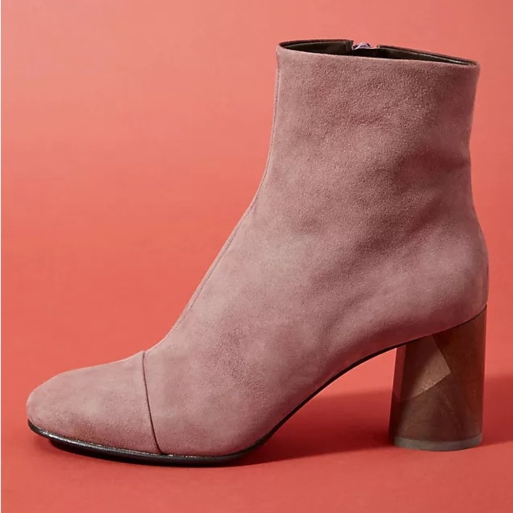 Coclico Laeve‎ Ankle Pink Blush Suede Square Toe Boots Chic Size 40 US 9 - Picture 9 of 9